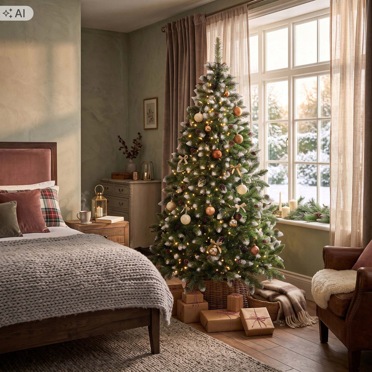 ARTIFICIAL CHRISTMAS TREE DIAMOND PINE SNOW-COVERED 220 cm STAND PREMIUM + FREEBIE Packaging status original