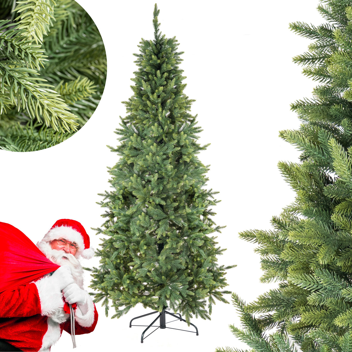 ARTIFICIAL CHRISTMAS TREE GREEN 180 cm FULL PE 100% SILICONE LIGHT GREEN