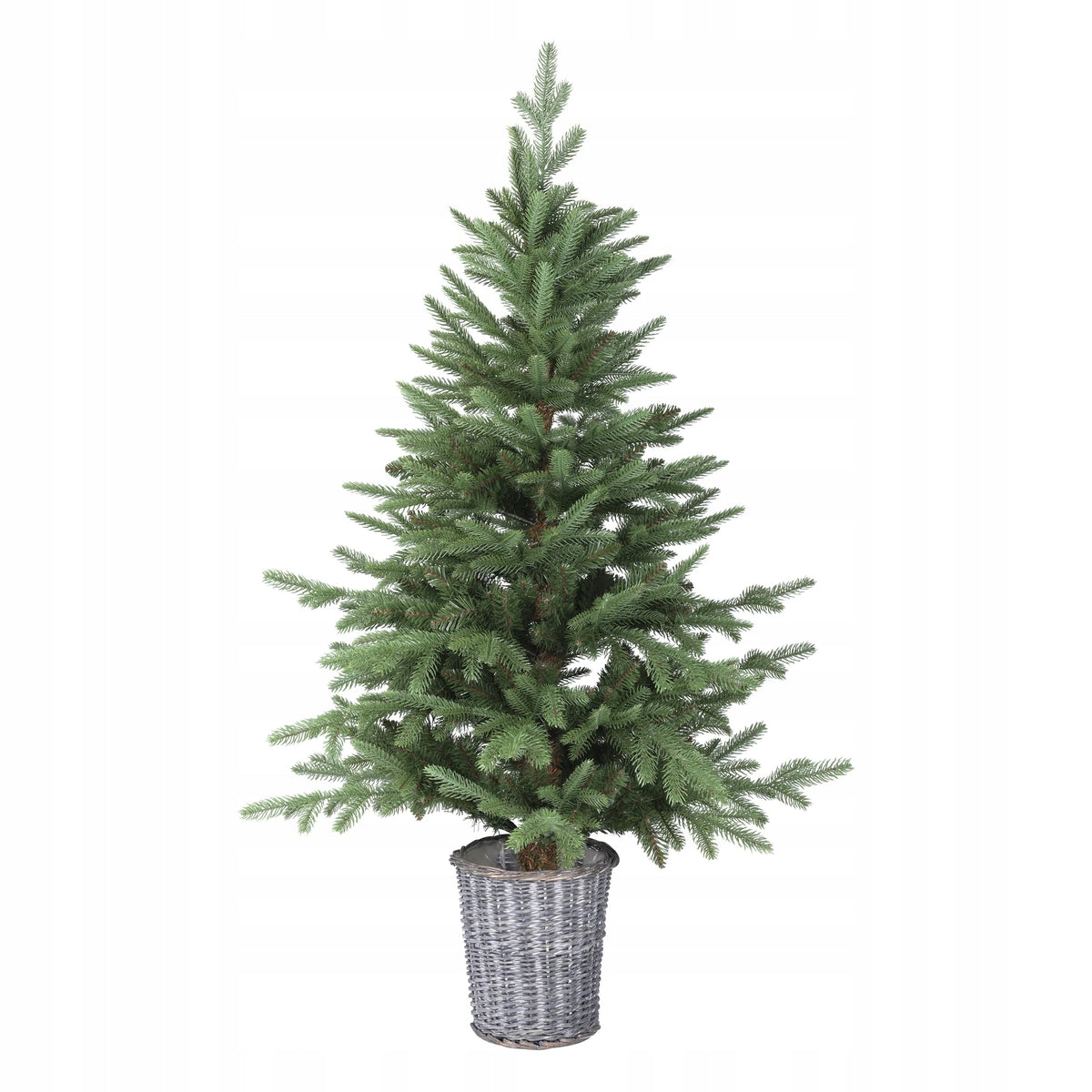 ARTIFICIAL CHRISTMAS TREE IN BASKET 130 CM NATURAL DENSE NATURAL LOOK