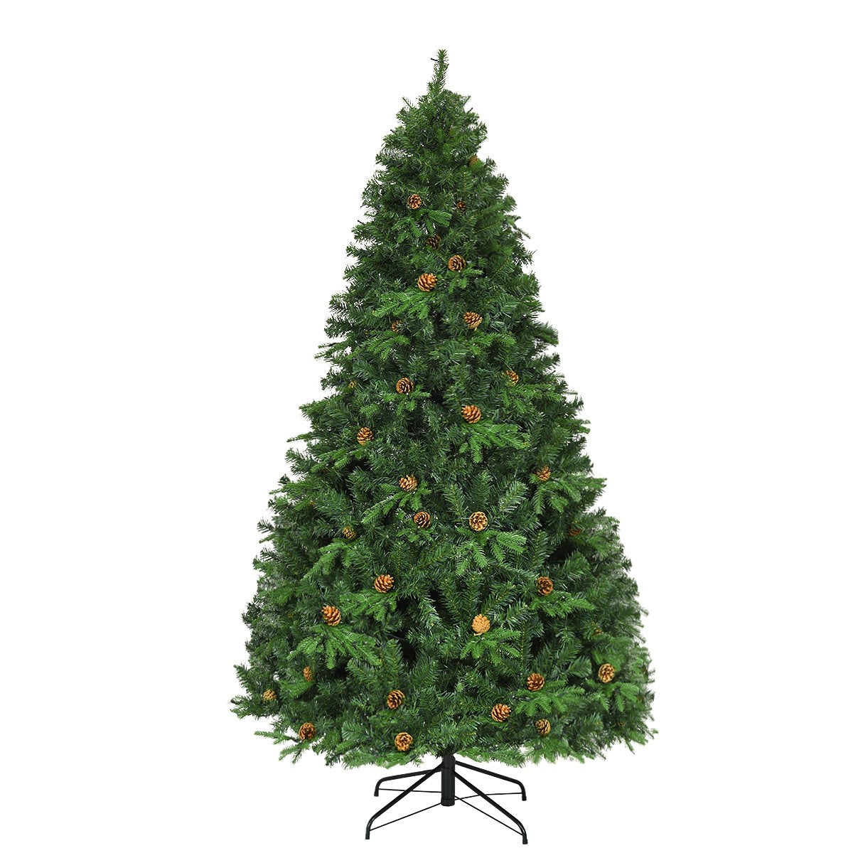 ARTIFICIAL CHRISTMAS TREE LED PINE STAND CHRISTMAS 225CM Color green
