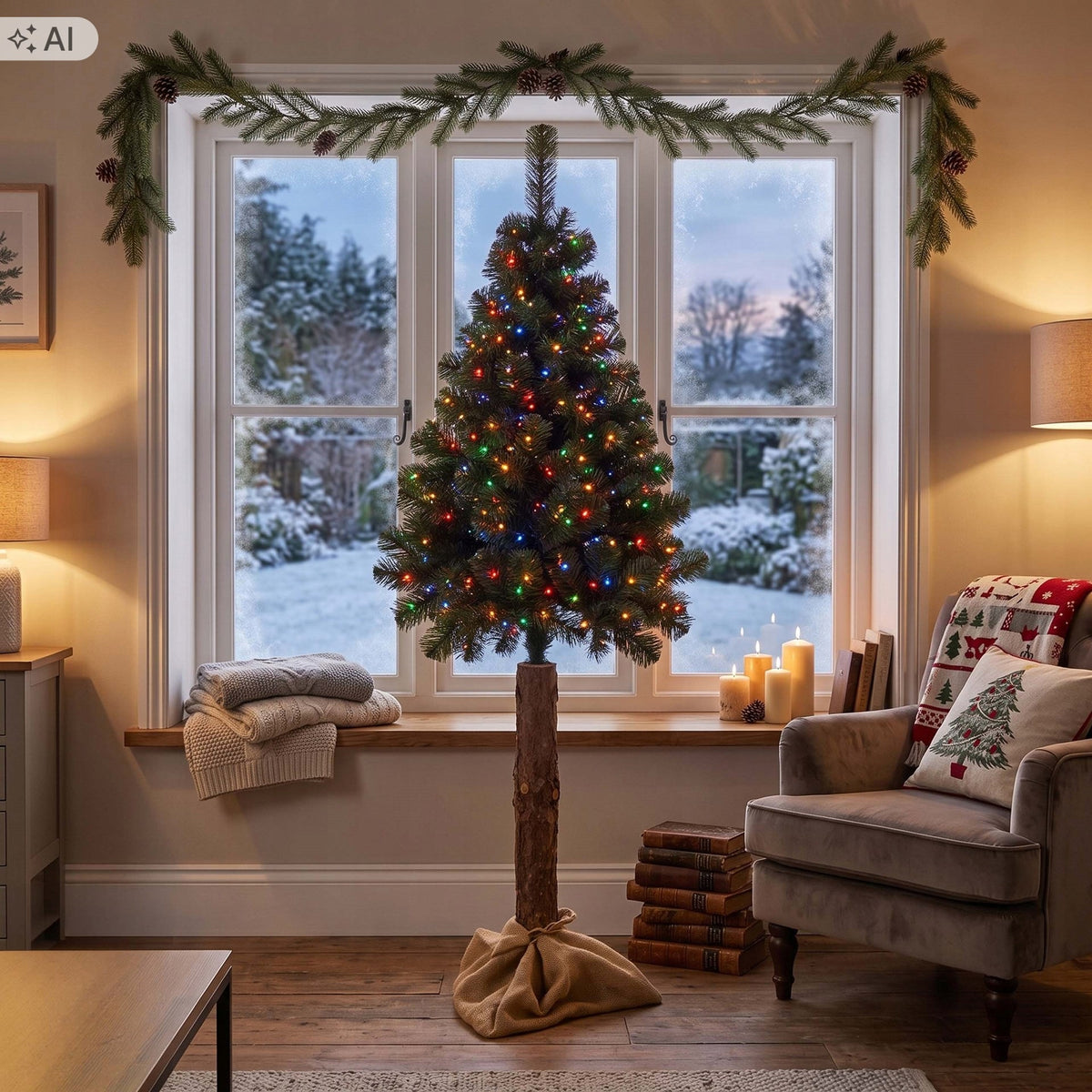 ARTIFICIAL CHRISTMAS TREE ON THE TRUNK 180cm BEAUTIFUL NATURAL THICK PINE LIKE LIVE FREEBIE Packaging status original
