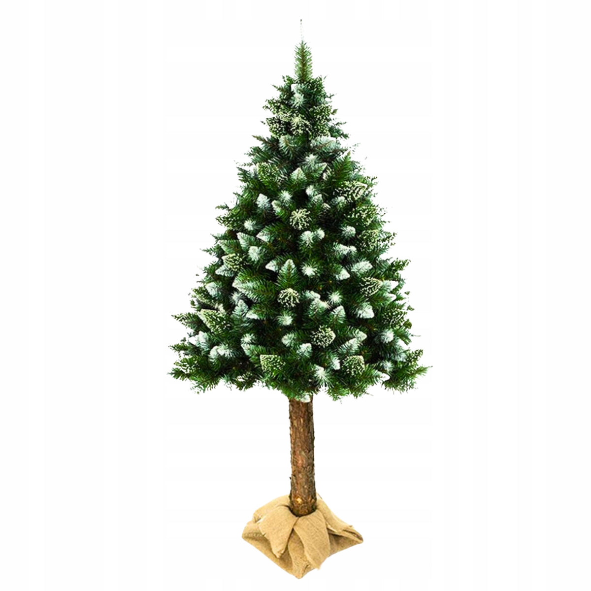 ARTIFICIAL CHRISTMAS TREE ON THE TRUNK BEAUTIFUL DIAMOND PINE DENSE SNOW-COVERED 180 CM