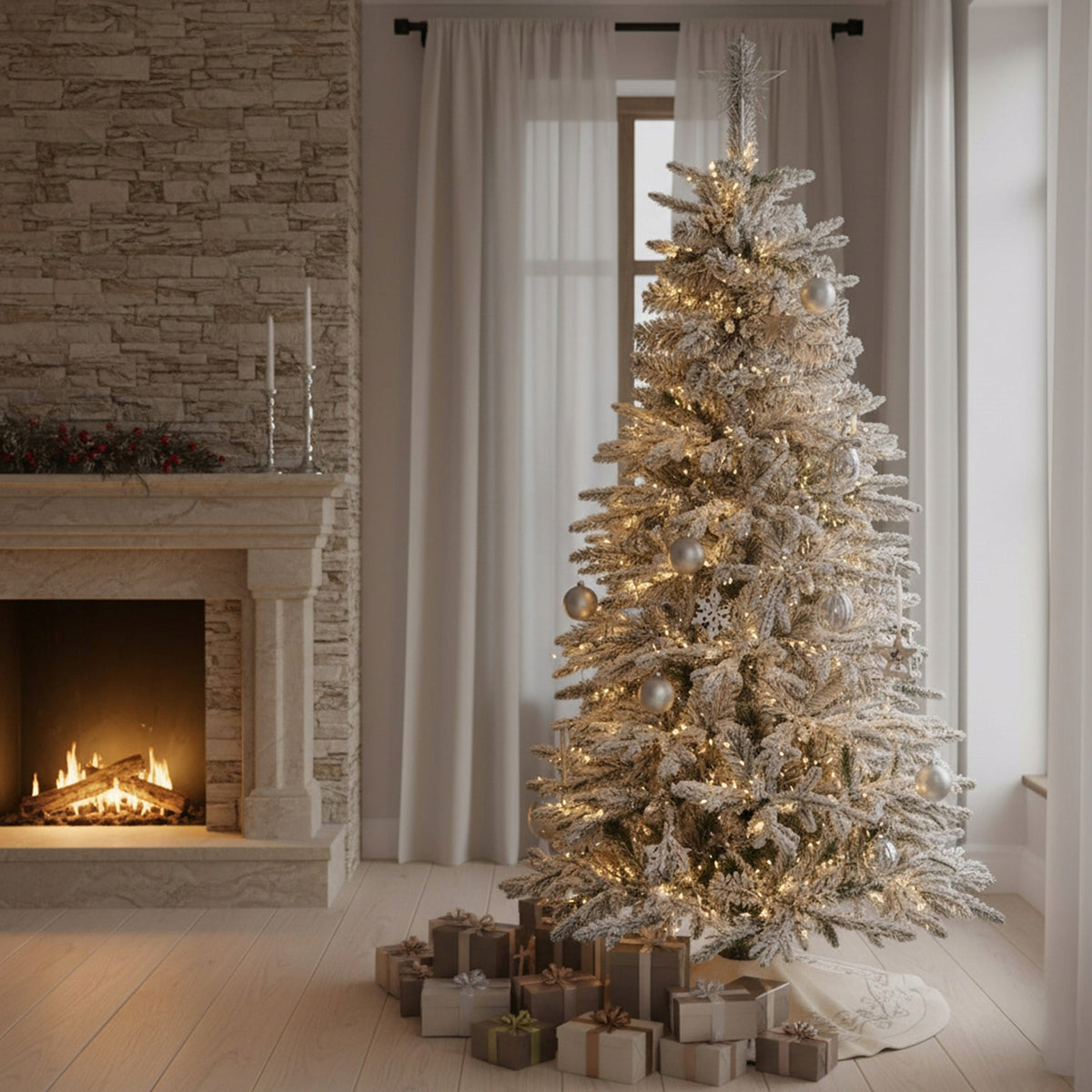 ARTIFICIAL CHRISTMAS TREE PE as Real SNOW-COVERED 180 CM DENSE PREMIUM + FREEBIE Brand Springos