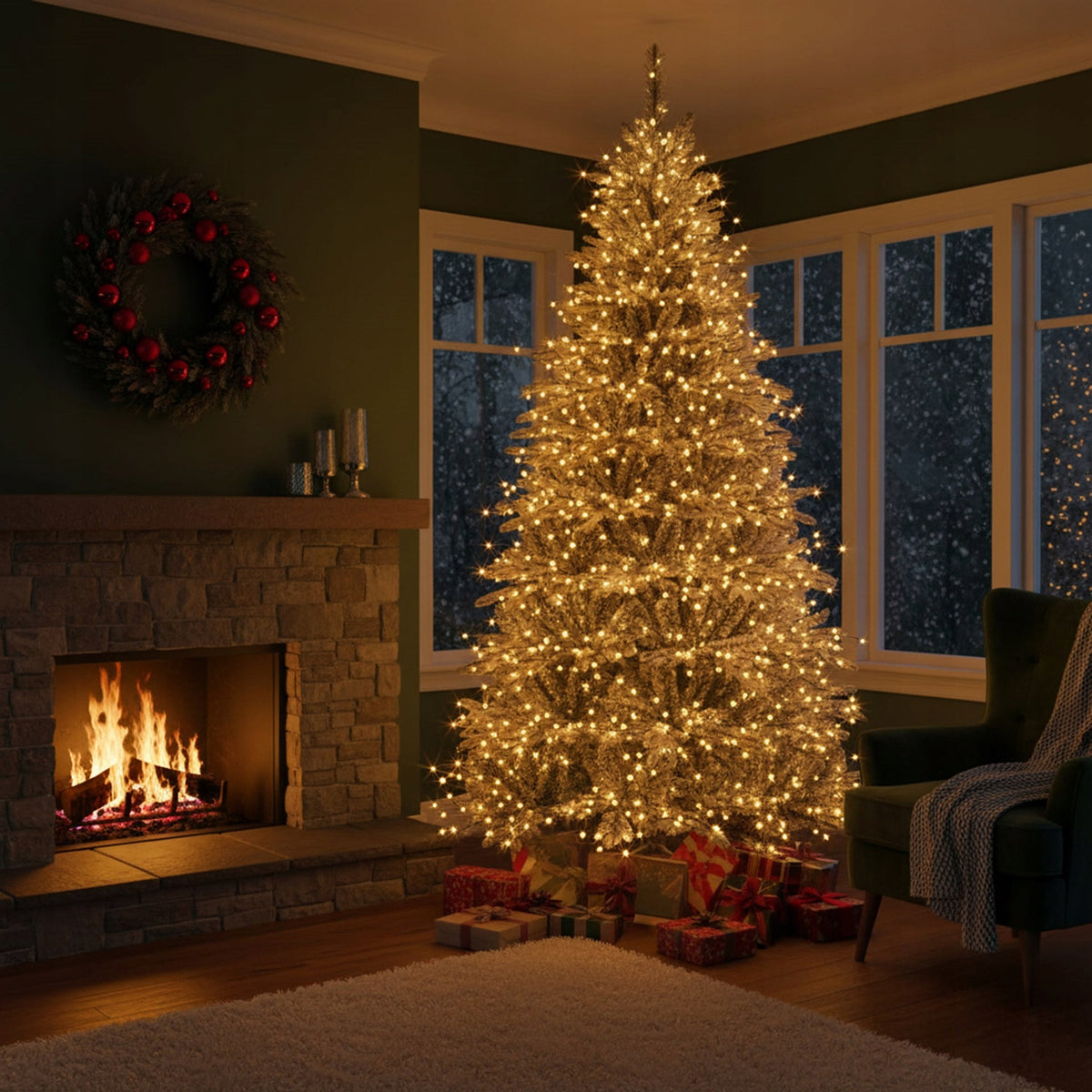 ARTIFICIAL CHRISTMAS TREE PE as Real SNOW-COVERED 220 CM DENSE PREMIUM + FREEBIE Brand Springos