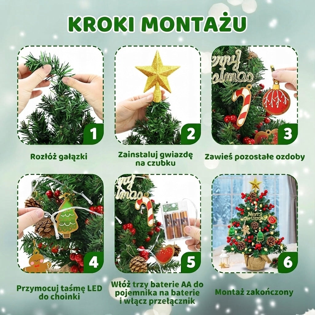 ARTIFICIAL CHRISTMAS TREE READY CHRISTMAS DECORATION BAUBLE LAMP 60CM Manufacturer code B421