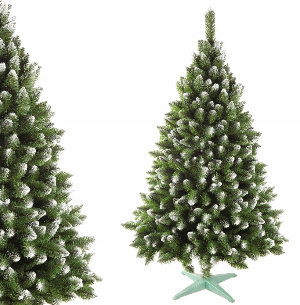 ARTIFICIAL CHRISTMAS TREE SNOW-COVERED NATURAL WITH WHITE ENDS DENSE 90 cm
