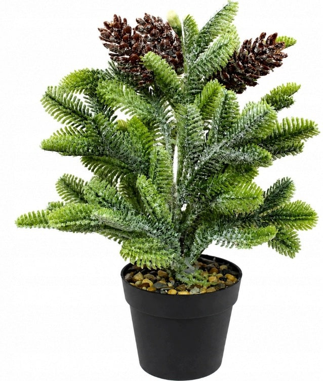 ARTIFICIAL FIR TREE LED SNOW-COVERED SILICONE CHRISTMAS TREE 30 CM IN POT Packaging status original