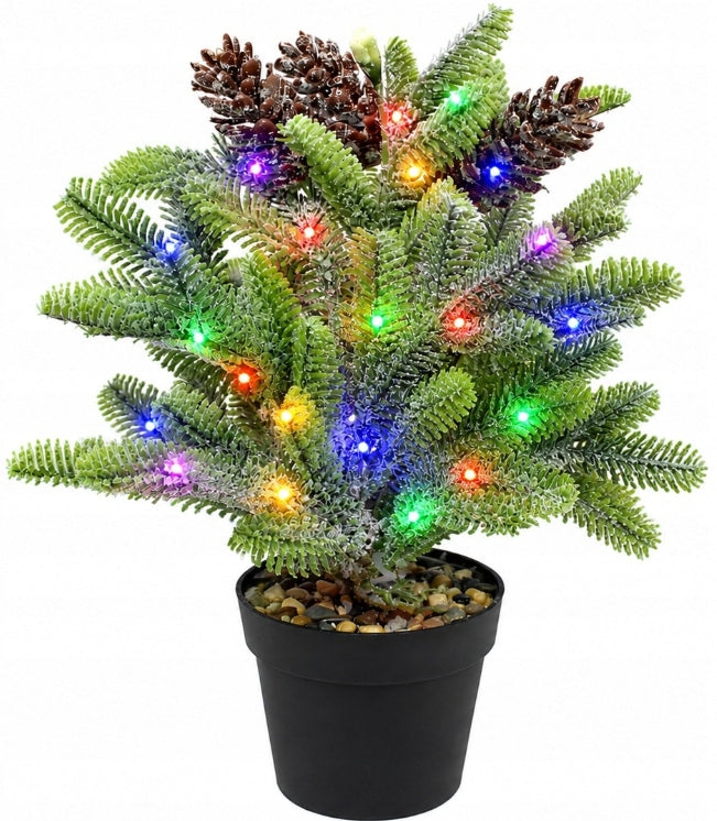 ARTIFICIAL FIR TREE LED SNOW-COVERED SILICONE CHRISTMAS TREE 30 CM IN POT