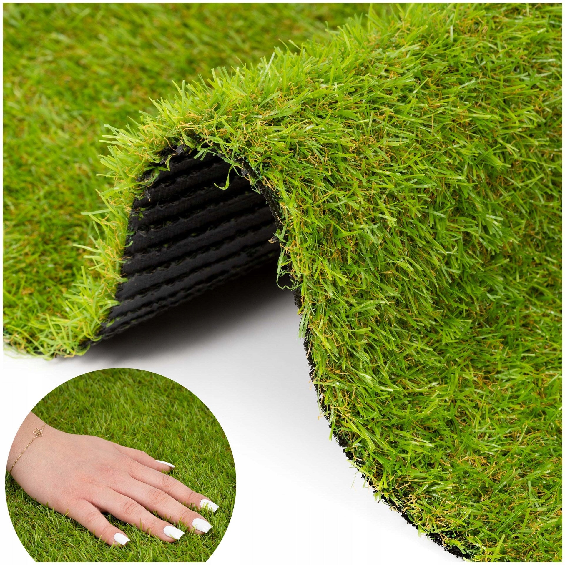 ARTIFICIAL GRASS 20mm GREEN ROLL CARPET 1m x 1mb. BALCONY TERRACE GARDEN