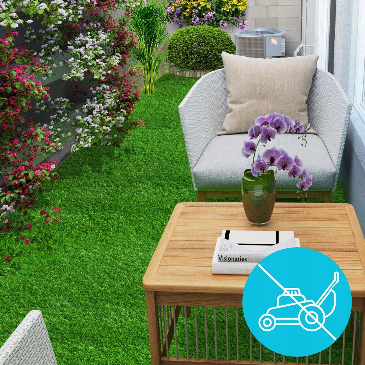 ARTIFICIAL GRASS 2m PREMIUM 5cm 50mm THICK High Soft OEKO-TEX Certified Color green