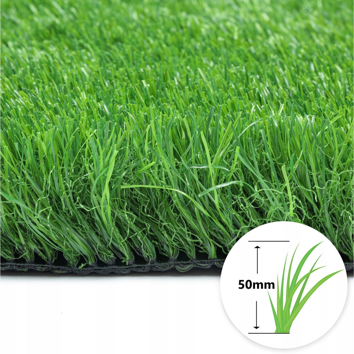 ARTIFICIAL GRASS 2m PREMIUM 5cm 50mm THICK High Soft OEKO-TEX Certified Manufacturer code 200496