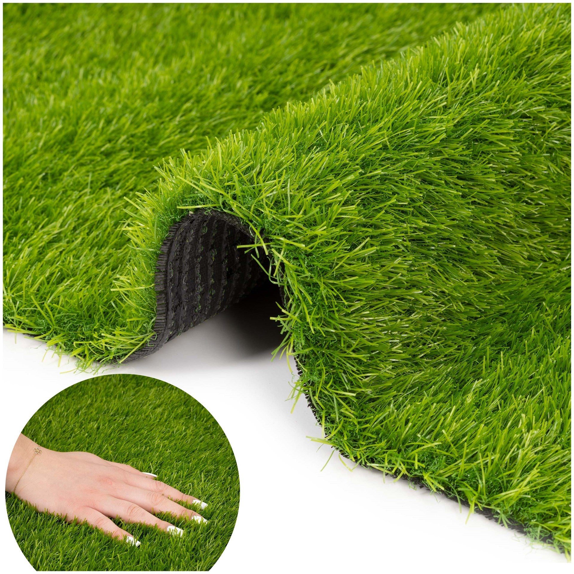 ARTIFICIAL GRASS 32mm GREEN ROLL CARPET 2m x 1mb. BALCONY TERRACE GARDEN