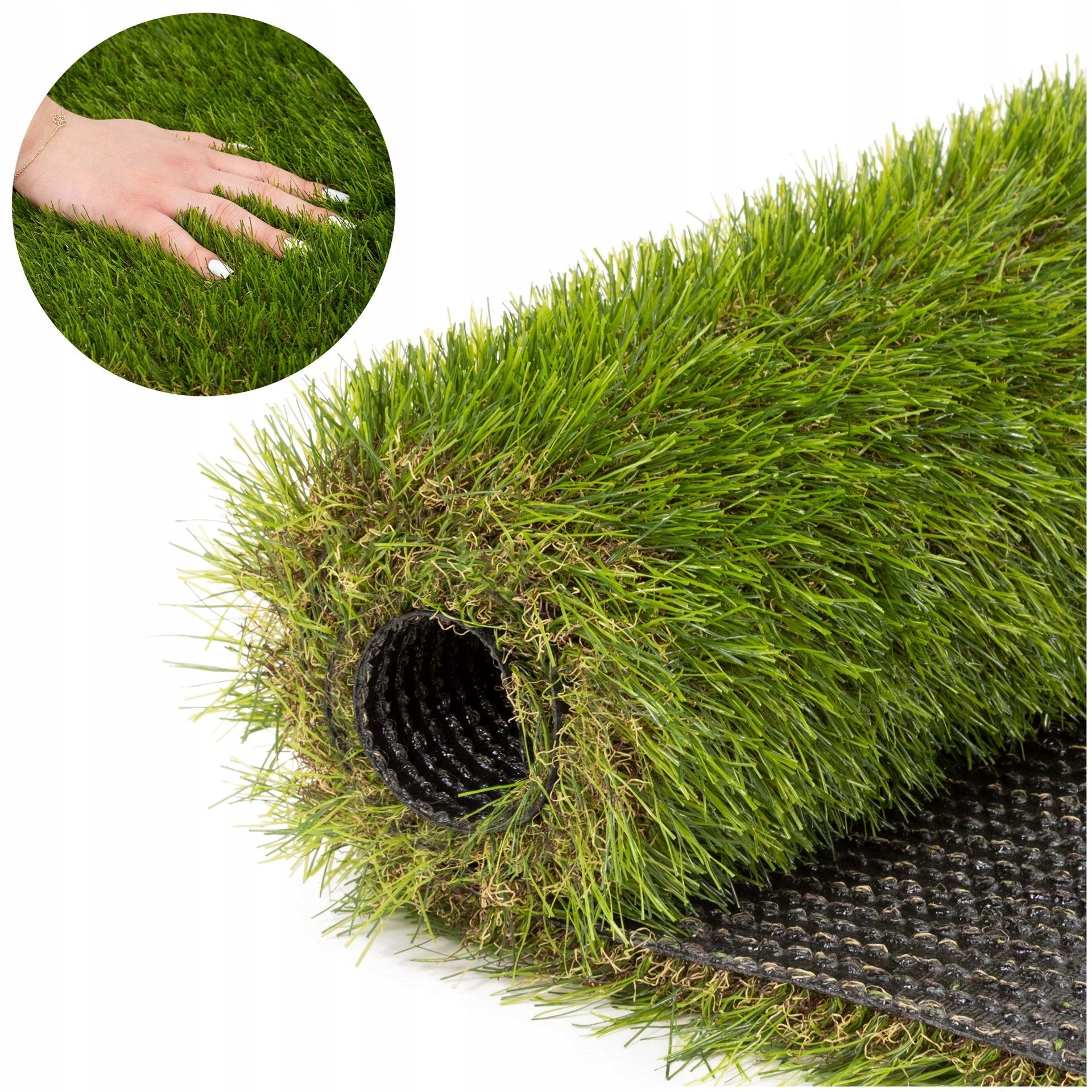 ARTIFICIAL GRASS 45mm GREEN ROLL CARPET 2m x 1mb. BALCONY TERRACE GARDEN Thickness 45 mm