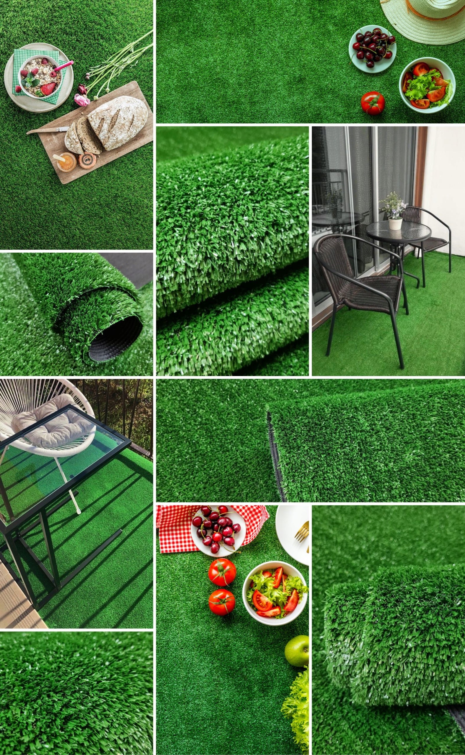 ARTIFICIAL GRASS FOR BALCONY CARPET FOR TERRACE GREEN 5mm OUTDOOR 100 x 6m Number of m² offered 6 m²