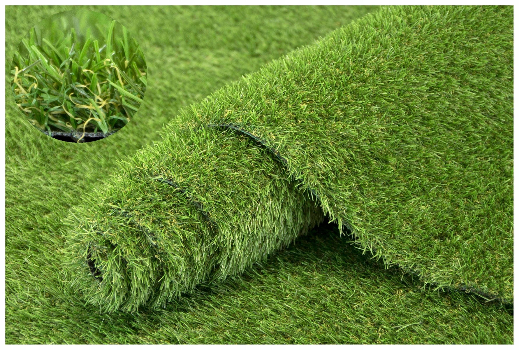 ARTIFICIAL GRASS GREEN WIDTH 5m FOR BALCONY TERRACE DENSE WITH ROLL SOUL 28mm