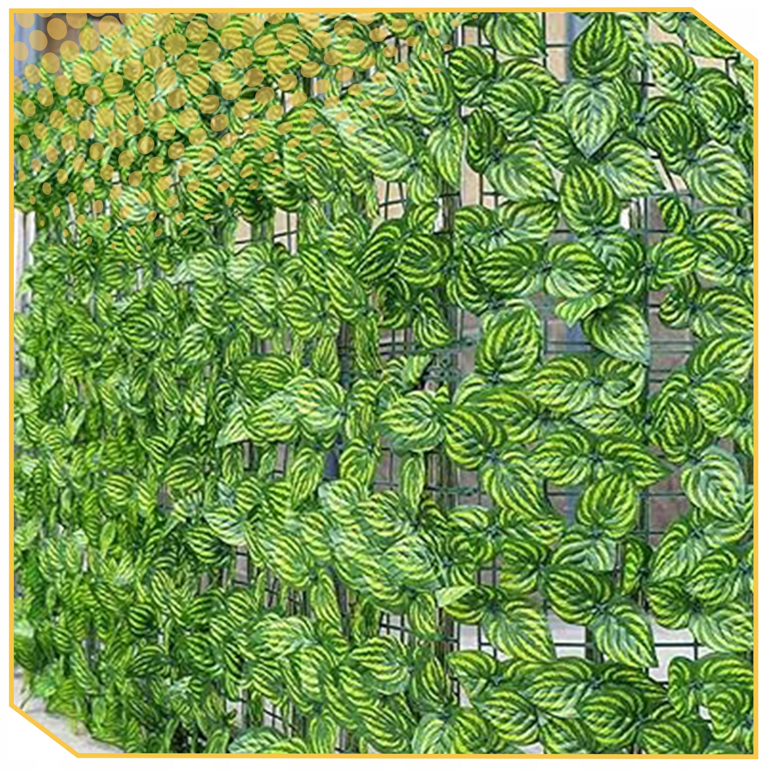 ARTIFICIAL HEDGE IVY for fence balcony wall 5 m x 50 cm mesh Kind panel