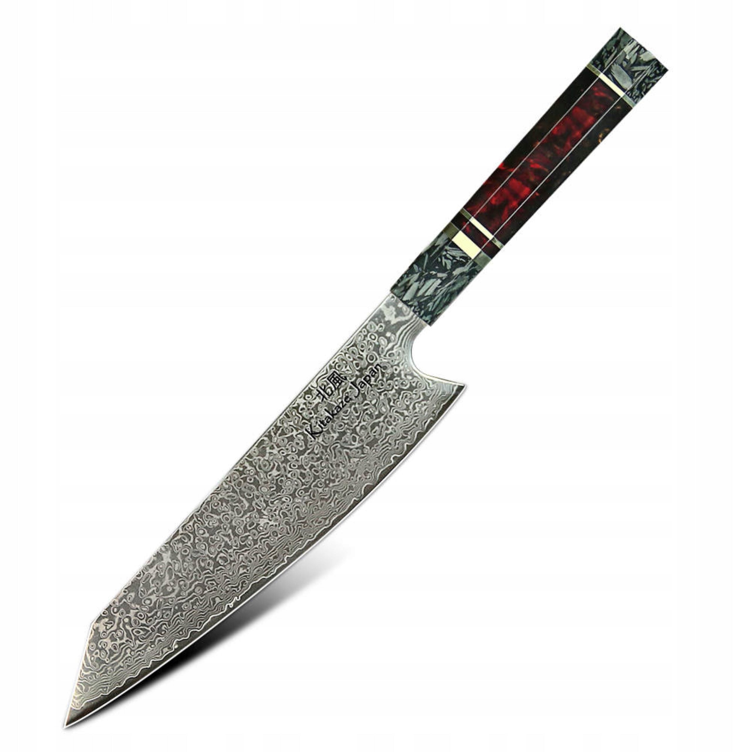 AS A GIFT JAPANESE STYLE GYUTO CHEF'S KNIFE KITAKAZE JAPAN DAMASCEN Manufacturer code E-6119