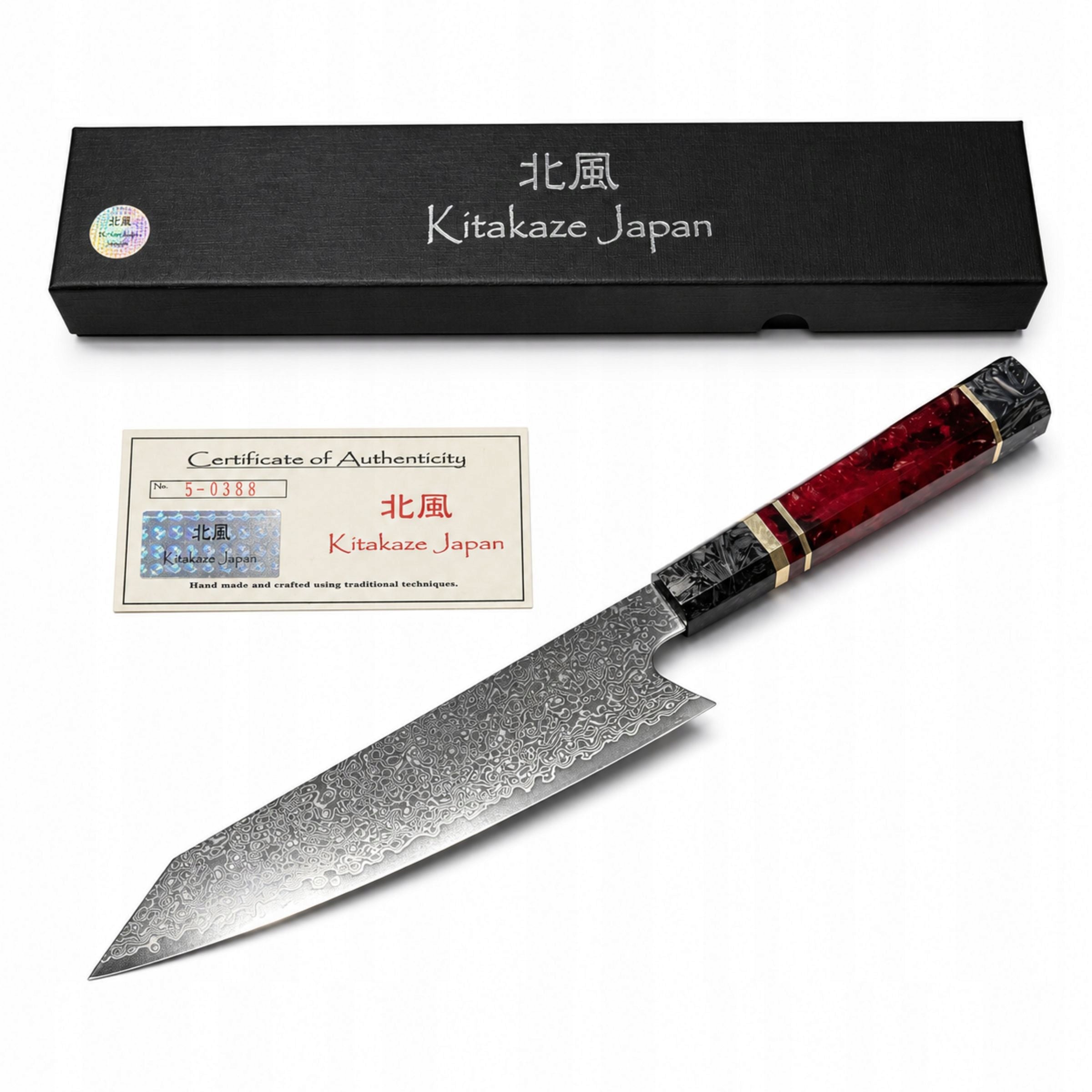 AS A GIFT JAPANESE STYLE GYUTO CHEF'S KNIFE KITAKAZE JAPAN DAMASCEN