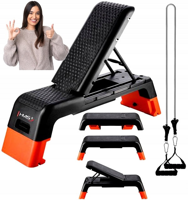 AS009 PRO STEP For Aerobics Adjustable With COMMERCIAL Bench Function HMS Manufacturer code 17-44-033-5902600210269