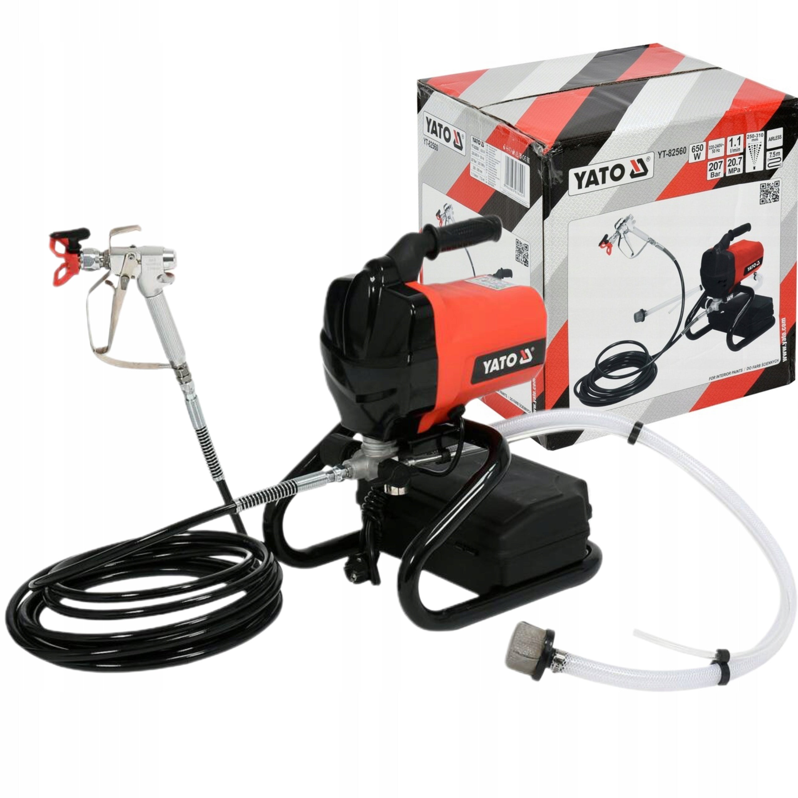 ATO HYDRODYNAMIC PAINT SPRAYER FOR PAINTING 650W +SNAKE 7,5M YT-82560