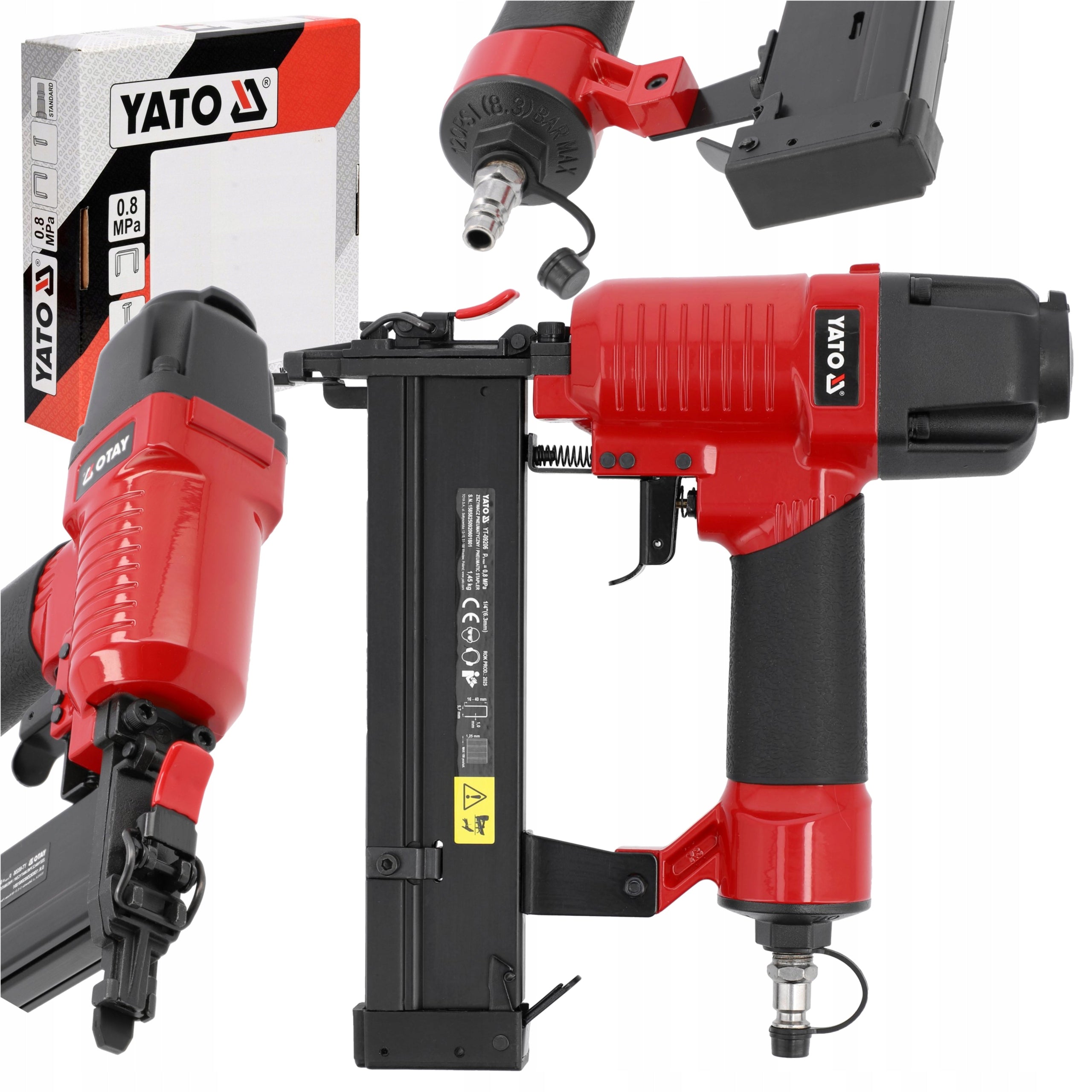 ATO PNEUMATIC UPHOLSTERY STAPLER FOR NAIL STAPLES 16-40MM Manufacturer code YT-09206