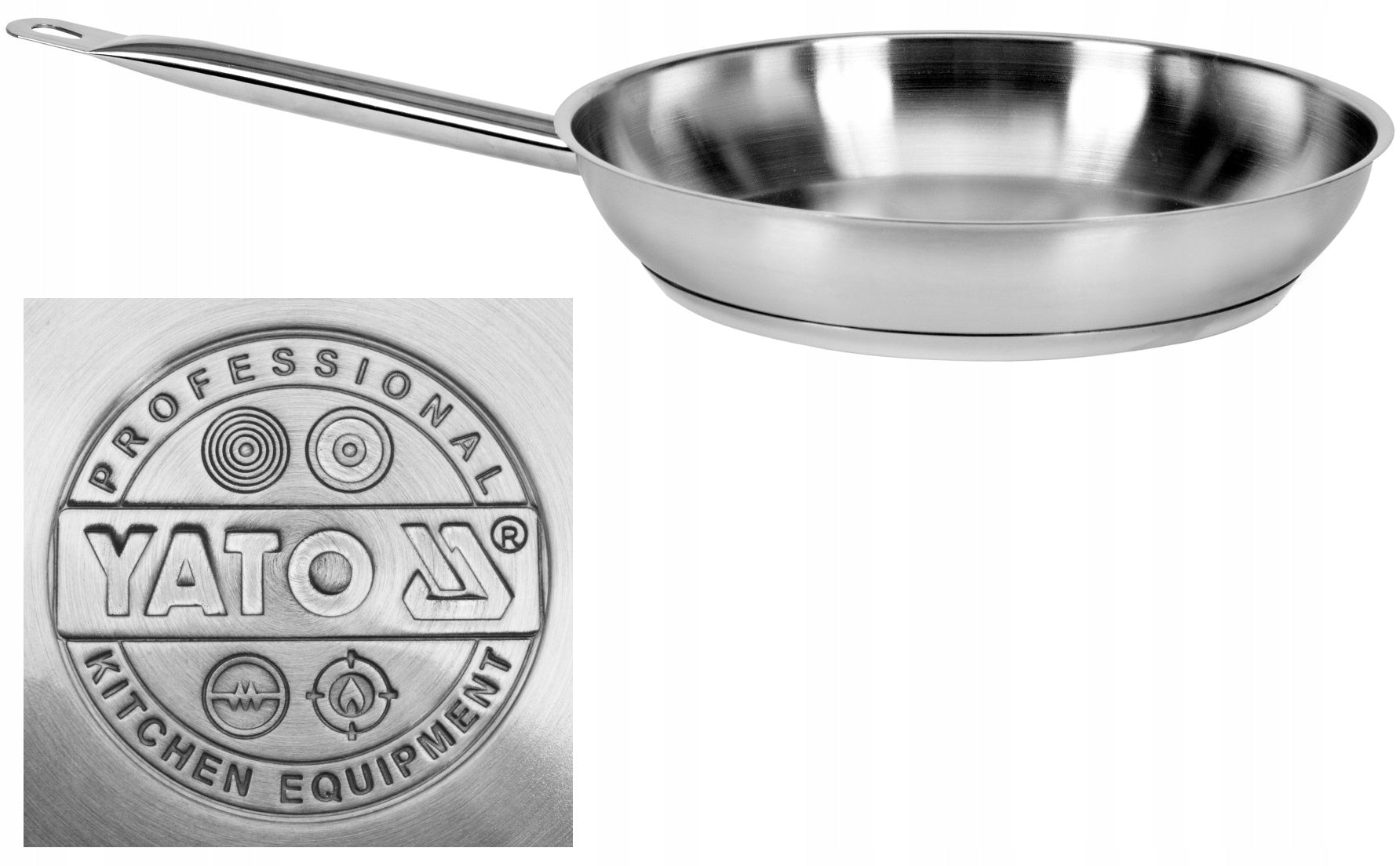 ATO YG00102 GASTRONOMIC FRYING PAN STAINLESS STEEL INDUCTION GAS PRO 28CM Manufacturer code YG-00102