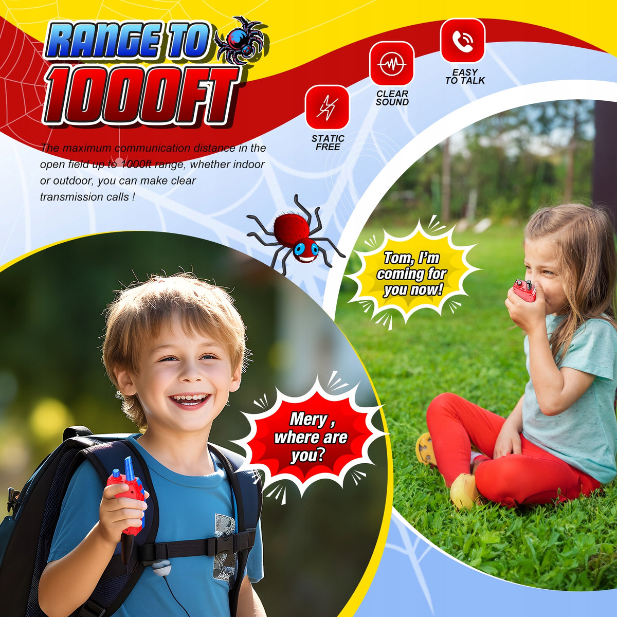 ATOPDREAM Spider Walkie-talkie set for children 2PCS Manufacturer code WJ12285AEUBB