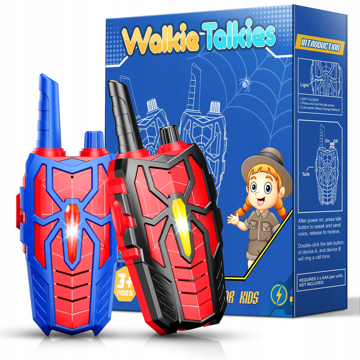 ATOPDREAM Spider Walkie-talkie set for children 2PCS