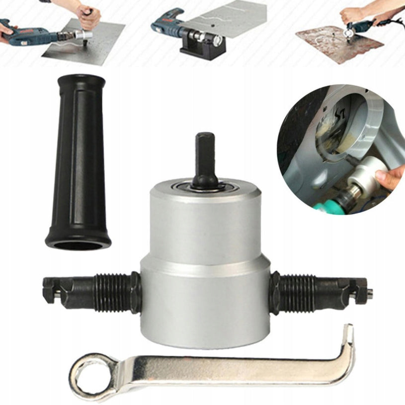 ATTACHMENT ADAPTER FOR DRILL SHEET METAL SHEARS CUTTING CAP 360° METAL