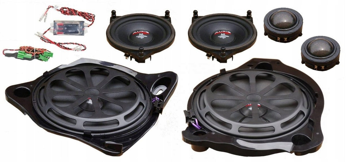 AUDIO SYSTEM MFit MERCEDES S205 FRONT SET 3-WAY WITH SUBWOOFERS 20cm