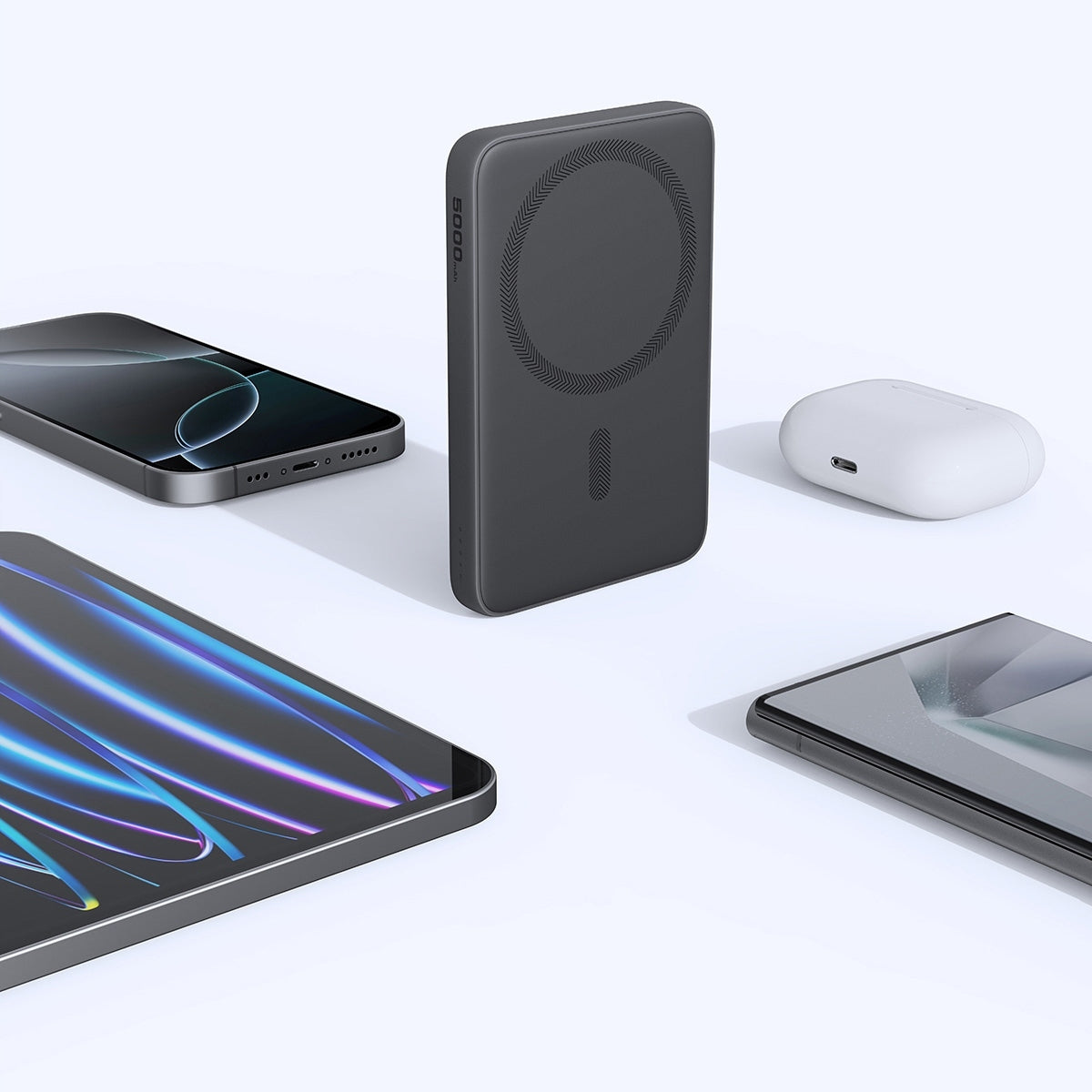 AUKEY Powerbank 5000mAh wireless charging for IPHONE Qi 15W + USB-C Manufacturer code PB-MS03 GY