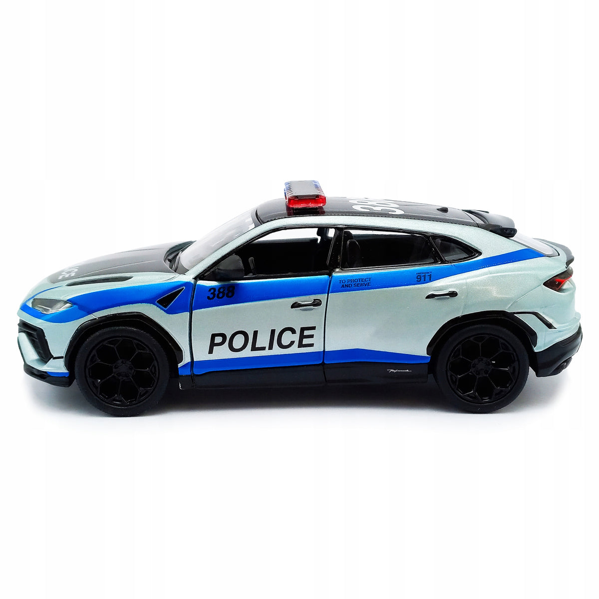 AUTO METAL LAMBORGHINI URUS PERFORMANTE POLICE CAR KINSMART 1:40 Color blue