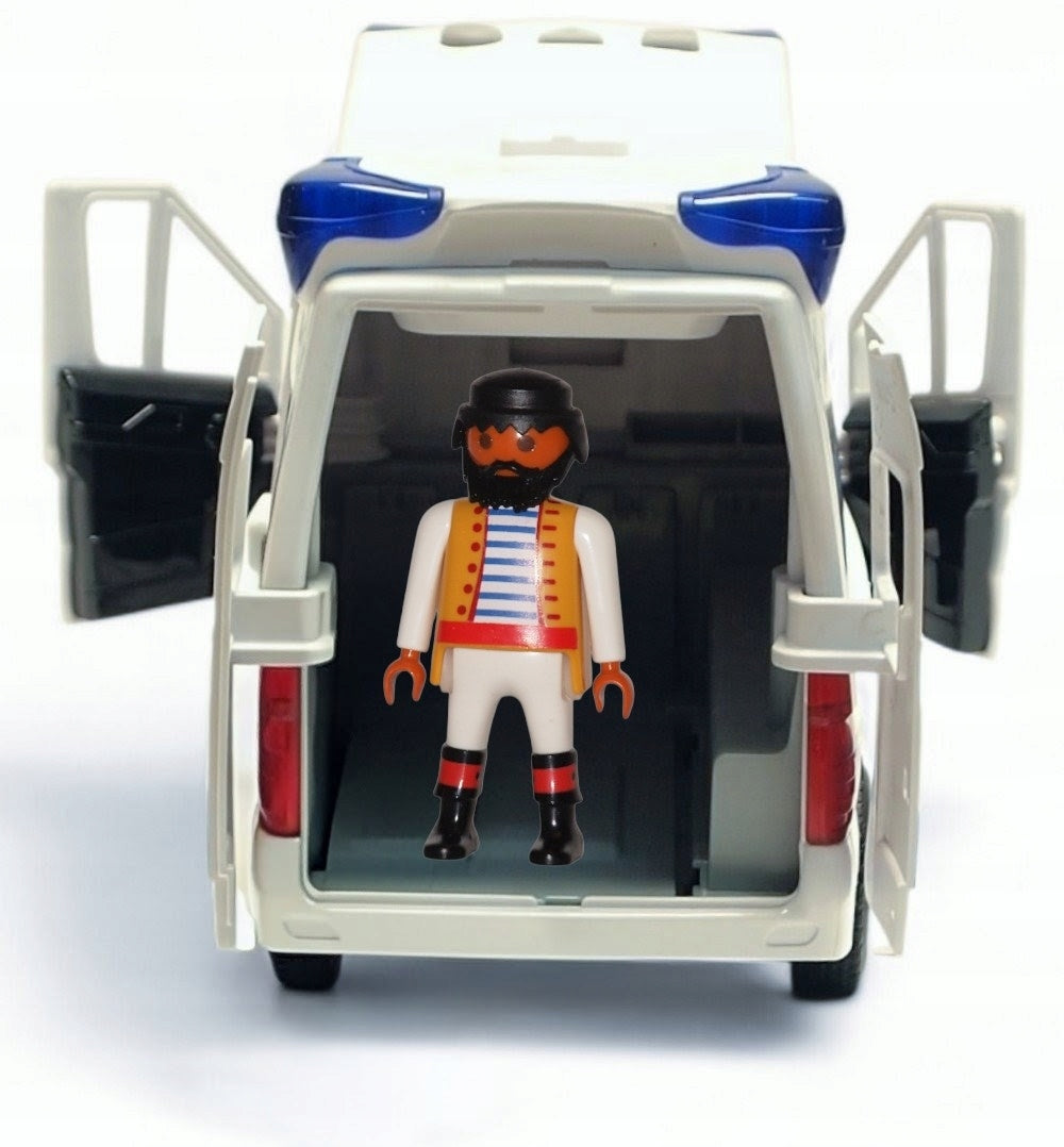 AUTO POLICE 26 cm DRIVE LIGHT SOUND POLICE CAR FIGURINE FREEBIE Manufacturer code 7374