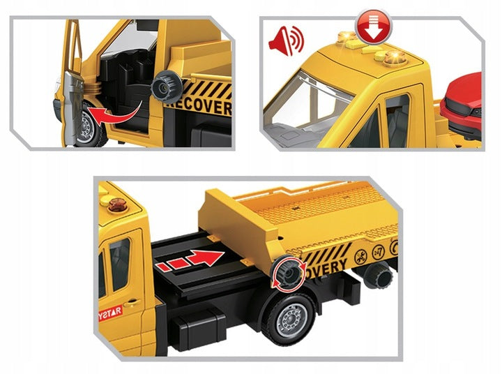 AUTO ROADSIDE ASSISTANCE CAR TOW TRUCK LIGHT DRIVE SOUND 1:14 Manufacturer code LT515