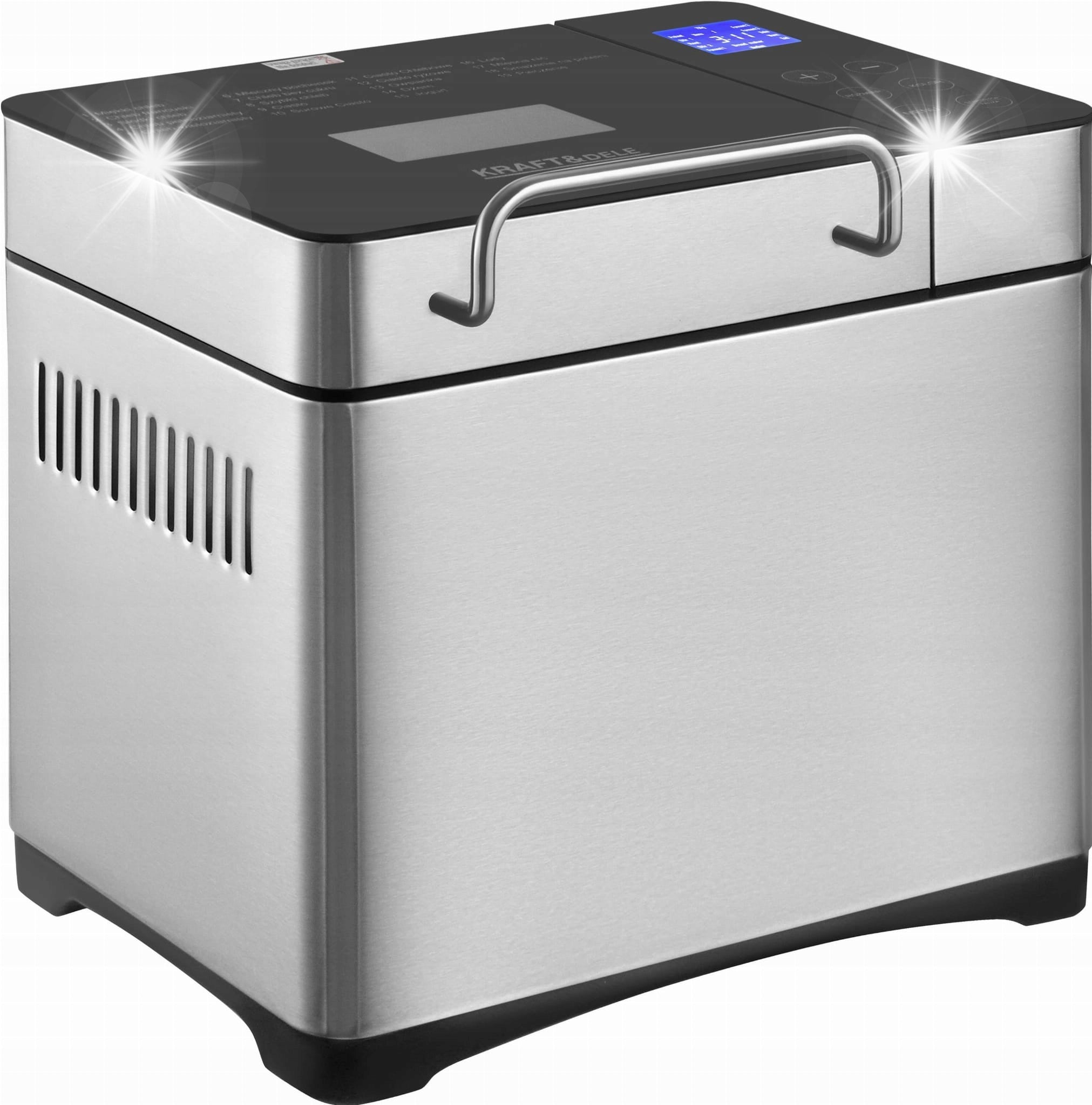 AUTOMATIC BREAD MAKER 19 PROGRAMS LCD INOX HOME BAKERY