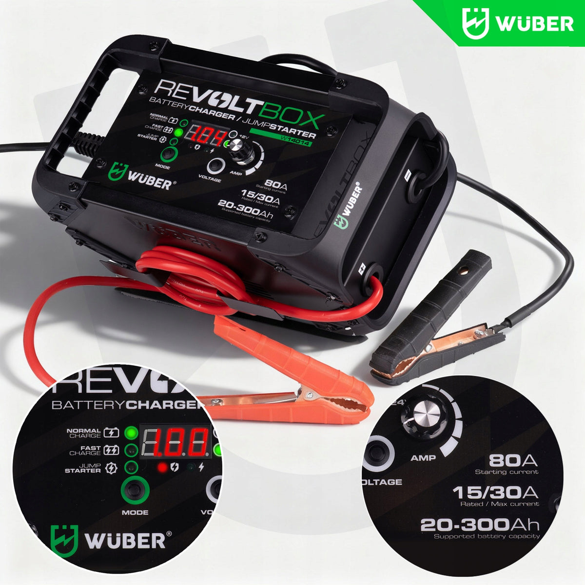 AUTOMATIC CAR BATTERY RECTIFIER WITH START-UP 80A BOOSTER Packaging status original