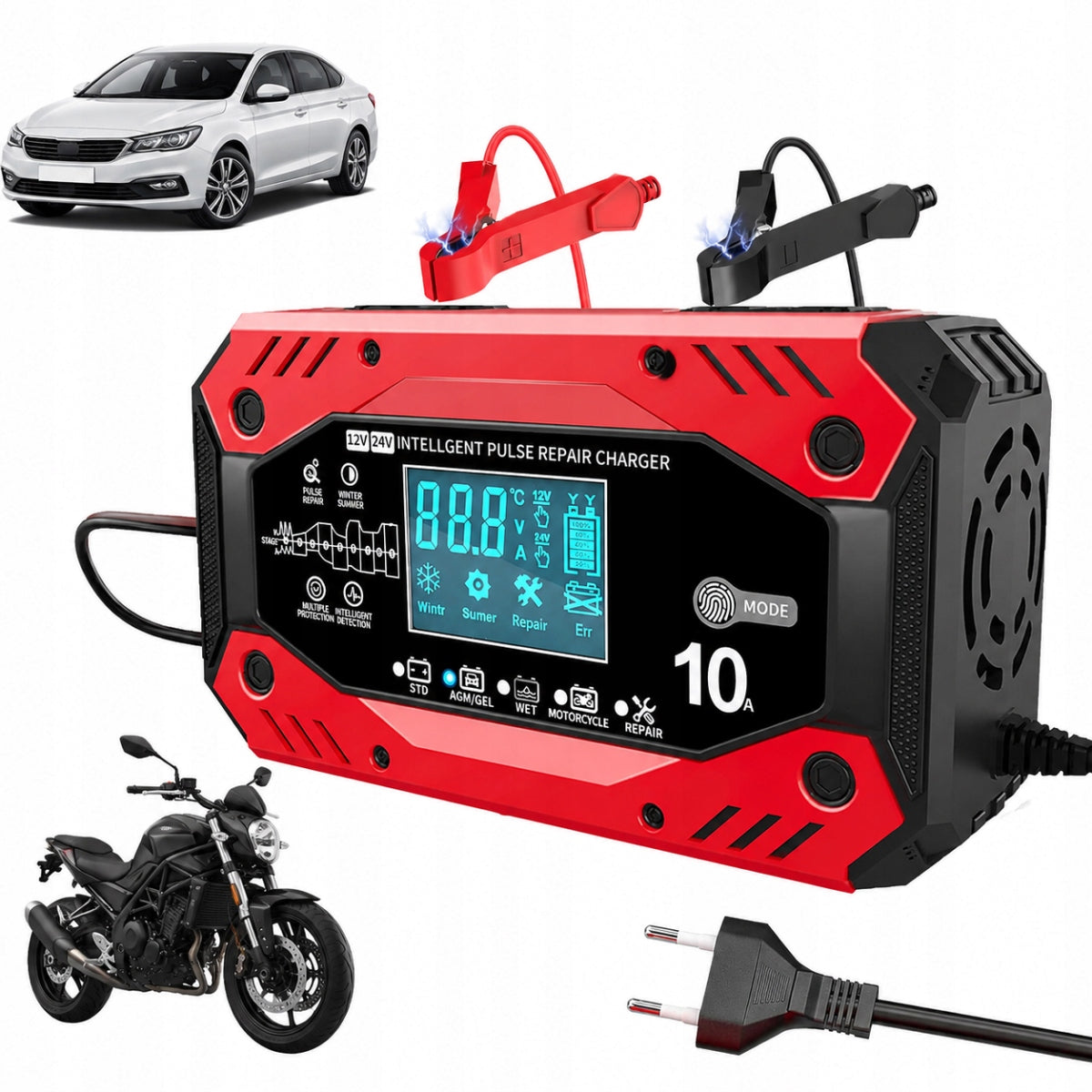 AUTOMATIC CAR RECTIFIER WITH 12V/24V BATTERY REPAIR FUNCTION