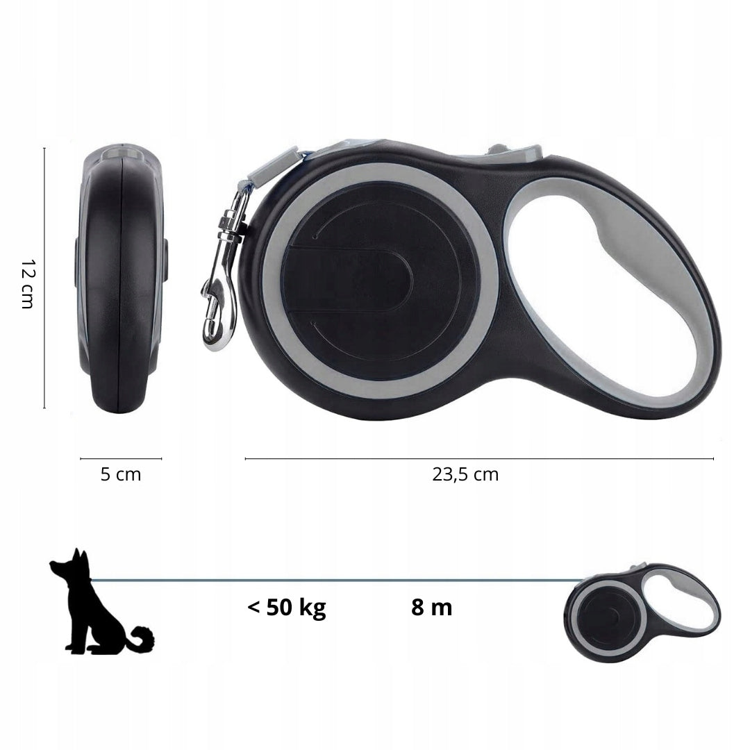 AUTOMATIC DOG LEASH WITH LOCK REFLECTIVE TAPE 50 kg 8m Packaging status original