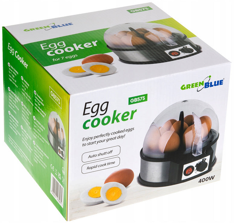 AUTOMATIC EGG BOILER 400W TO 7 EGGS 3 HARDNESS LEVELS MEASURING CUP Manufacturer code 409747327
