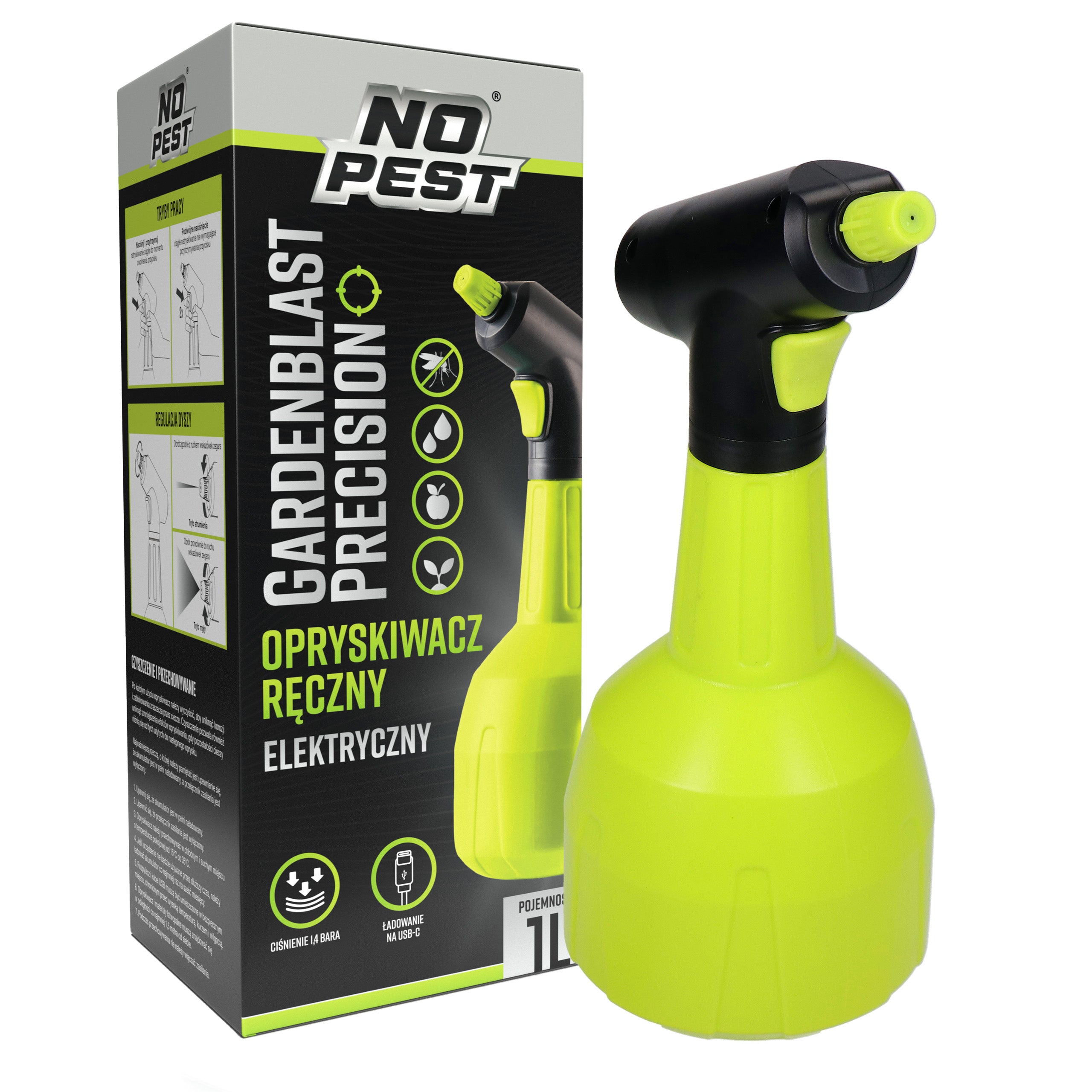 AUTOMATIC HAND SPRAYER FOR HOME GARDENBLAST NO PEST 1L Power supply electrical