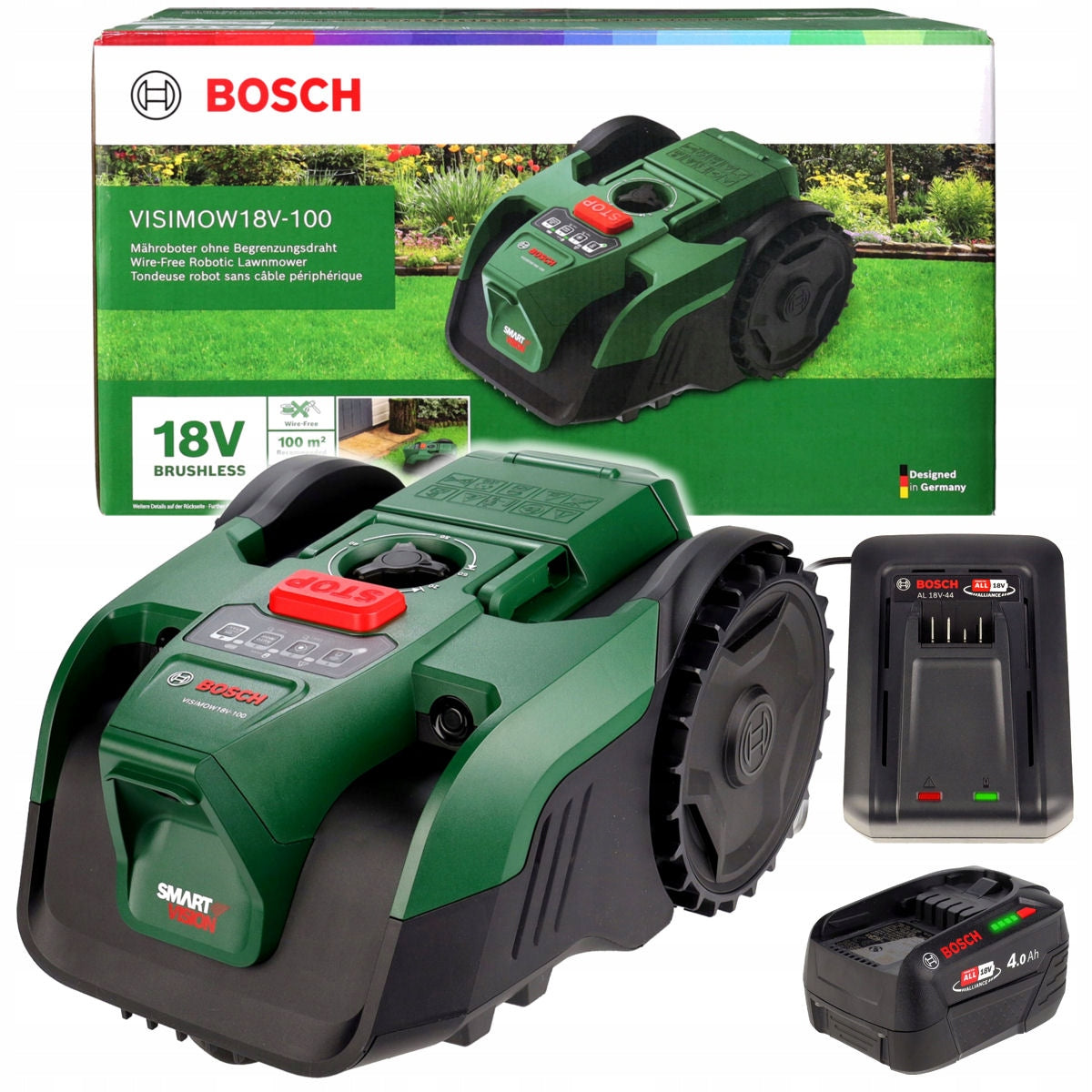 AUTOMATIC MOWER ROBOT MOWER VISIMOW 18V-100 BOSCH 1x4,0Ah