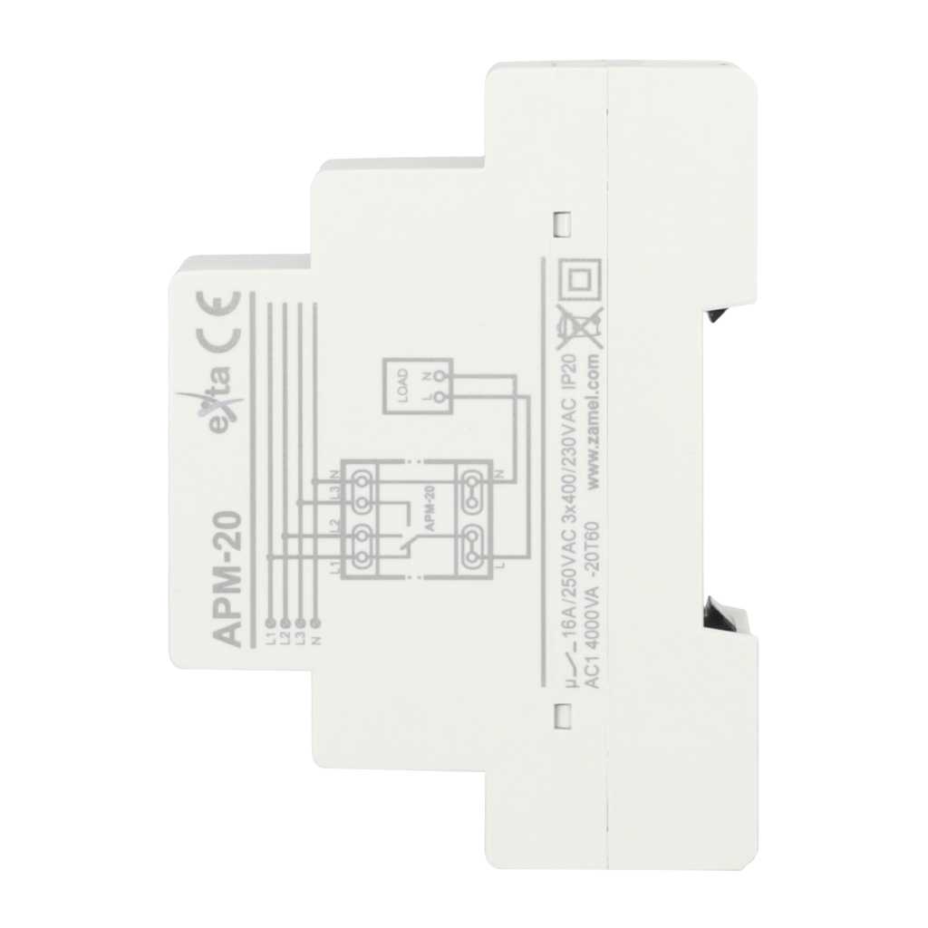 AUTOMATIC PHASE SWITCH APM-20 ZAMEL L1-L2-L3 Manufacturer code APM-20