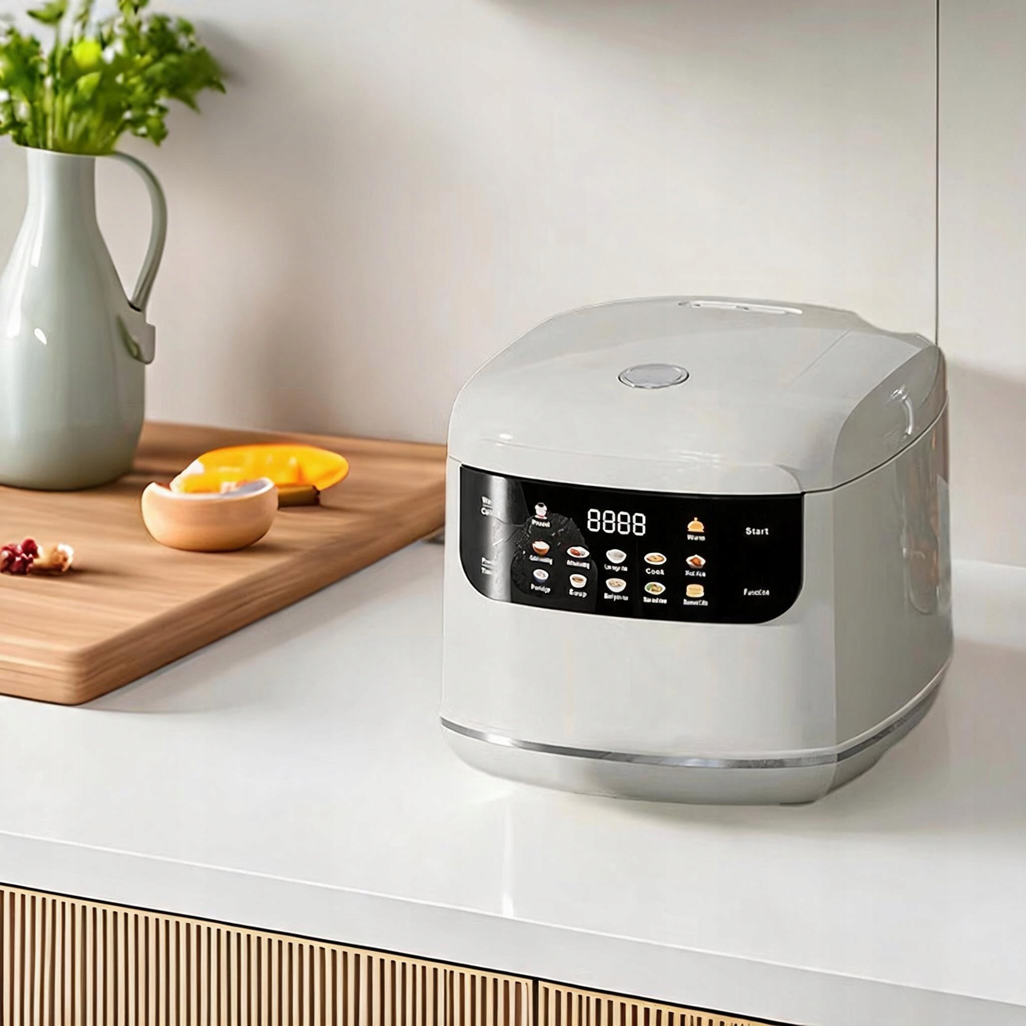 AUTOMATIC RICE COOKER 2L 400W 10 MODES 24h WITH STEAMER AND HEATING Packaging status original