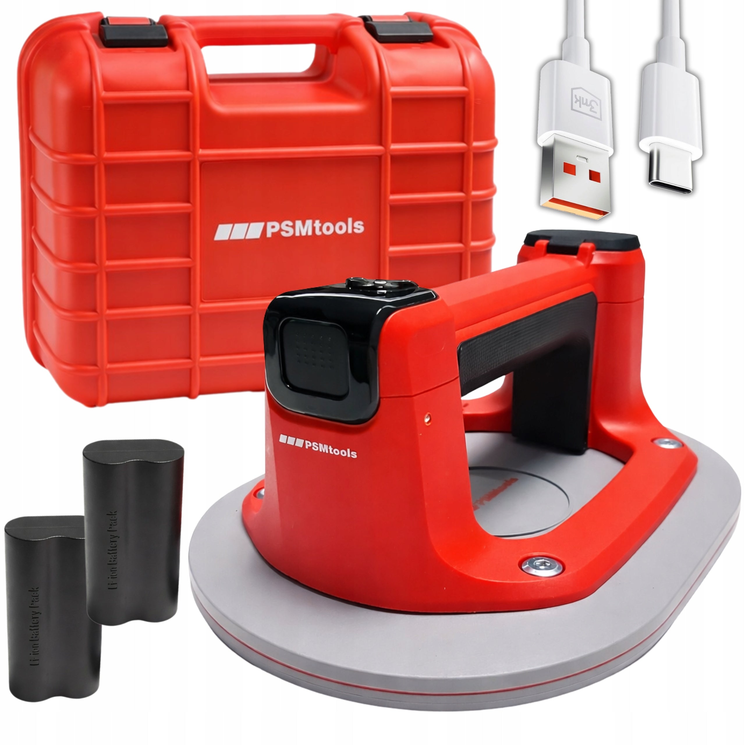 AUTOMATIC TILE SUCTION CUP 220kg 2 x BATTERY 3,7V 3,6Ah ERGONOMICS