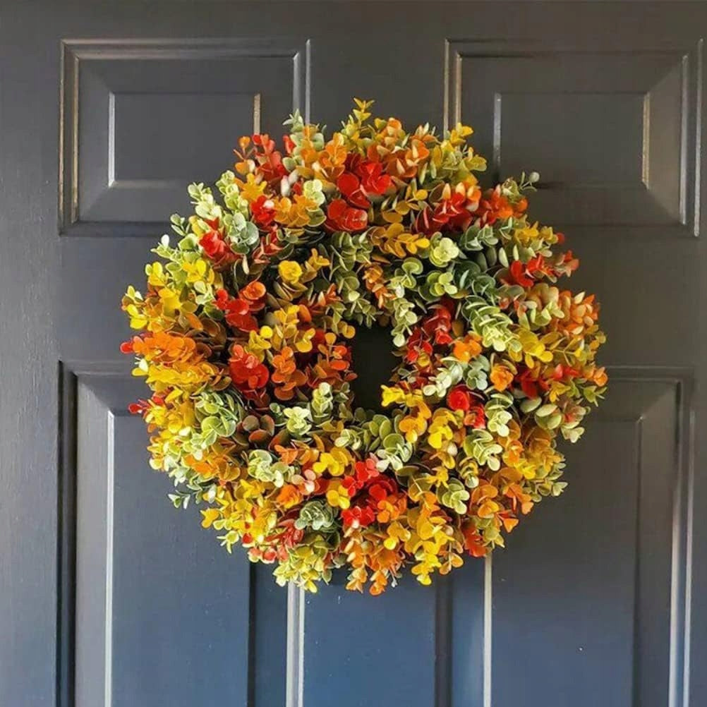 AUTUMN DECORATION DOOR WREATH WITH LEAVES AND PUMPKINS 45 CM HOLIDAY EAN (GTIN) 5907092732213
