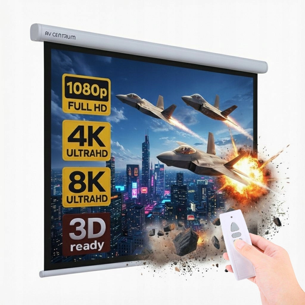 AVC-E302 167" 300x300 AVCENTRUM ELECTRIC WALL PROJECTION SCREEN Manufacturer code AVC-E302