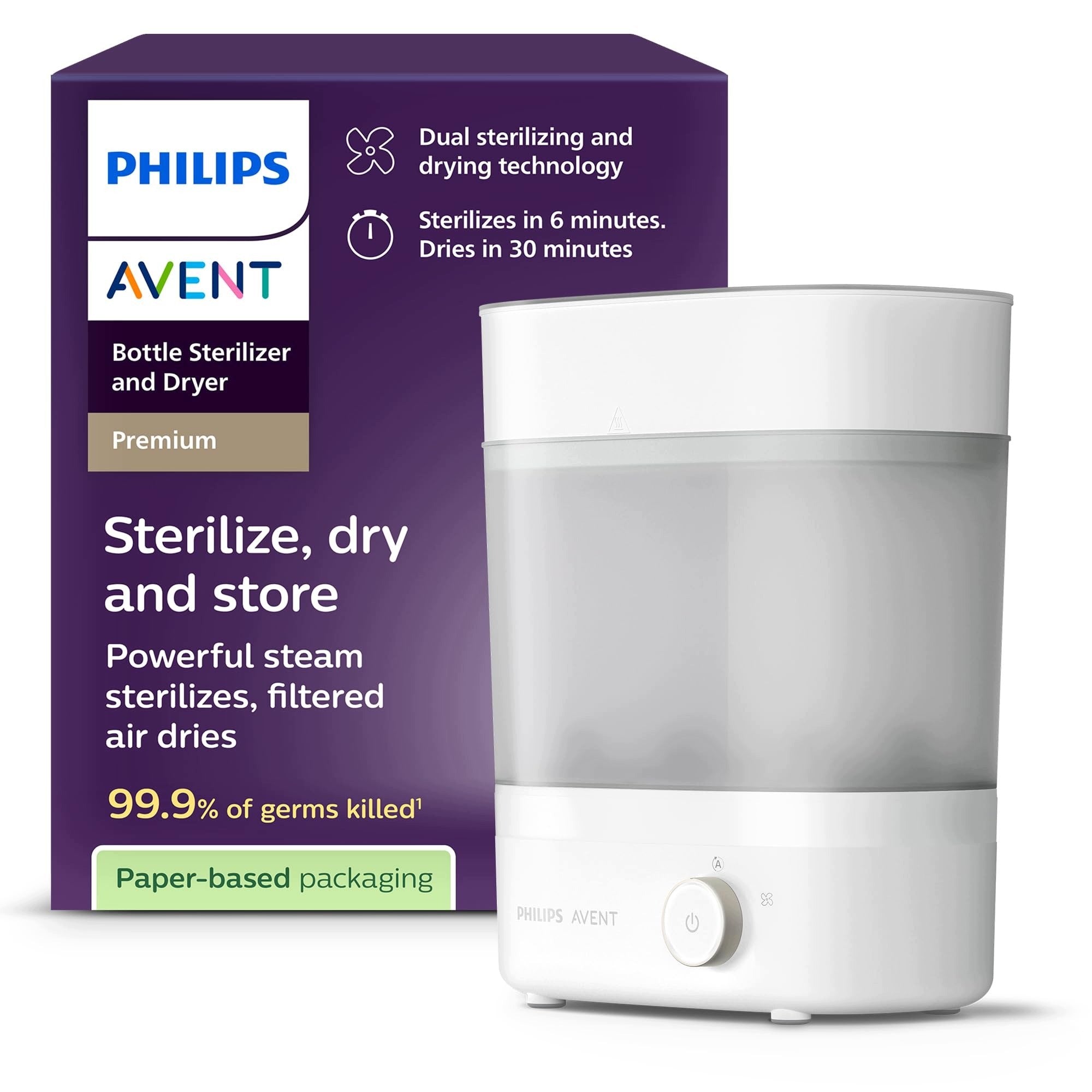 AVENT ELECTRIC STEAM STERILIZER FOR BOTTLES WITH INTEGRATED DRYER