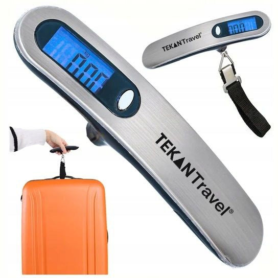 AVIATION LUGGAGE SCALE TRAVEL POCKET LCD 50kg + BATTERY Packaging status original