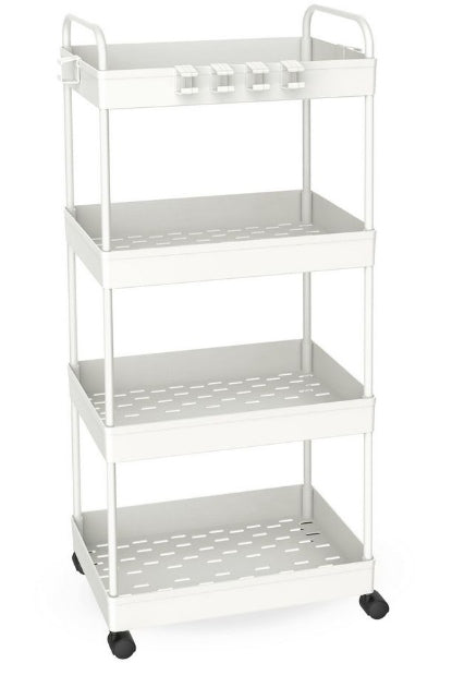 AWD BATHROOM RACK WITH WHEELS BINDER WHITE 1976