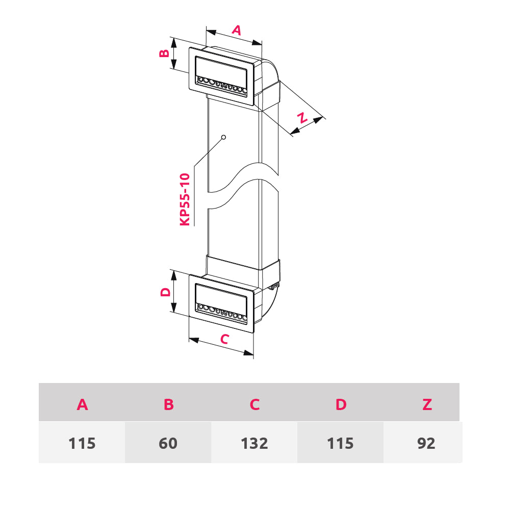 AWENTA FLUSH MOUNT KIT FOR TV CABLES 55X110 WITH CHANNEL 100CM KPTVZ55 Manufacturer code KPTVZ55